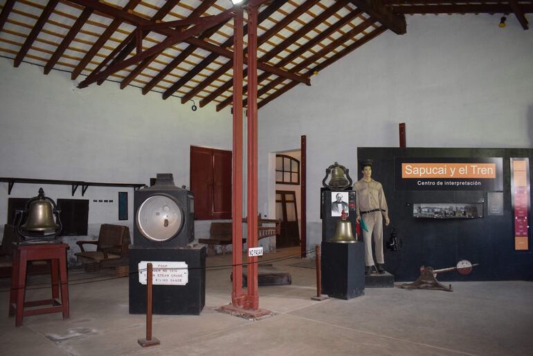 En el museo de Sapucái, se pueden valorar lo que quedó de la época del tren.