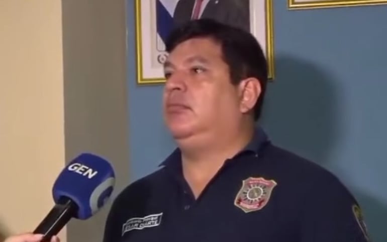Comisario César Diarte, jefe de Investigaciones de Asunción.
