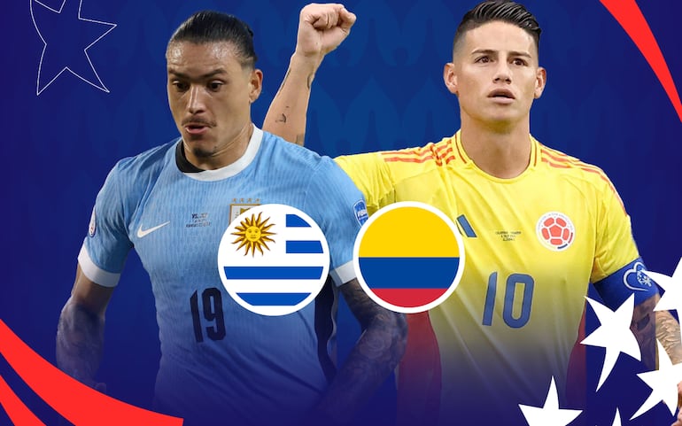 Uruguay vs Colombia: partido por semifinales de la Copa América 2024.