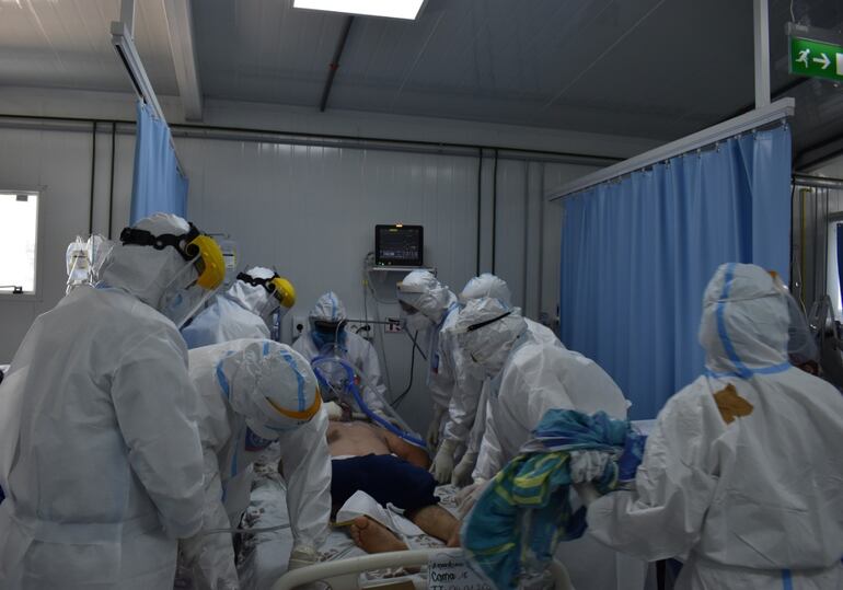 La UTI Hospital Nacional de Itauguá se encuentra saturada de pacientes.