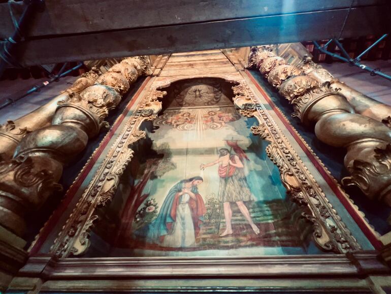 Retablo de San Juan Bautista en la Iglesia de Trinidad.