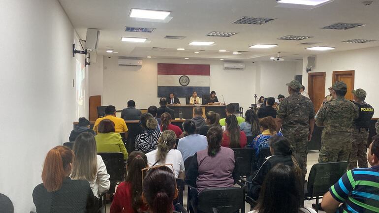 Momento de la lectura de la sentencia que condenó a 22 y 25 años a Hilario Gayoso Duarte y Germán Clavelino Larrea.