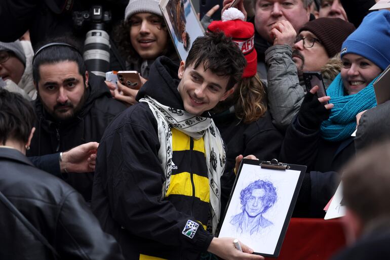 Timothée Chalamet presente en el Festival de Cine de Berlín.