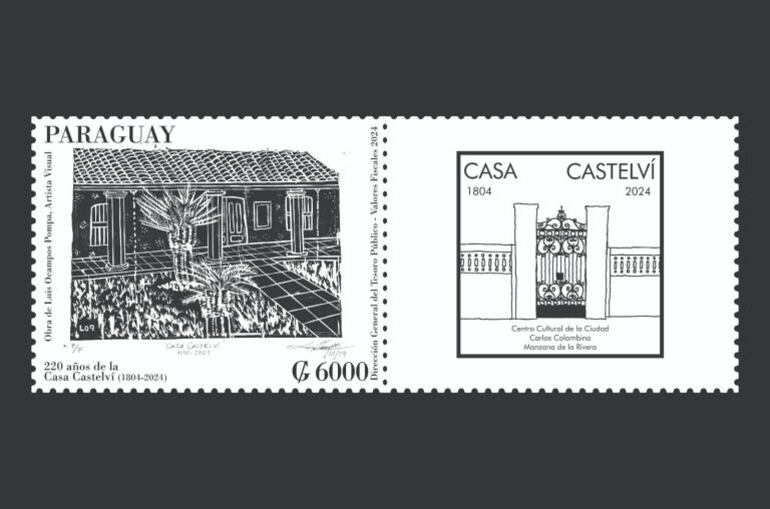 Estampilla conmemorativa de la Casa Castelví.