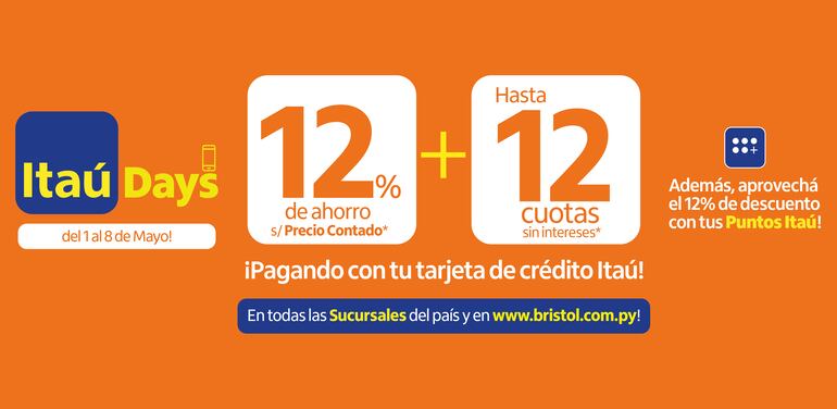 Bristol propone a sus miles de clientes el Itaú Days.