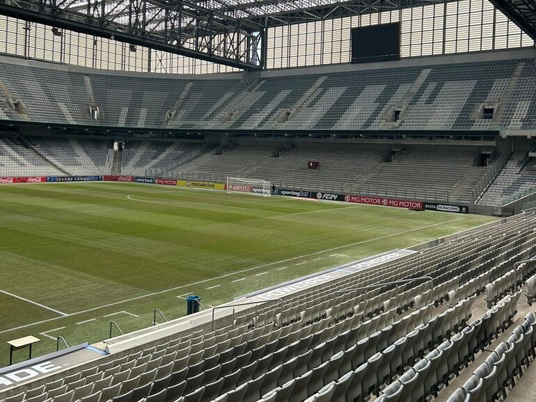 Así luce el Arena de Baixada para Athletico Paranaense vs. Cerro Porteño.