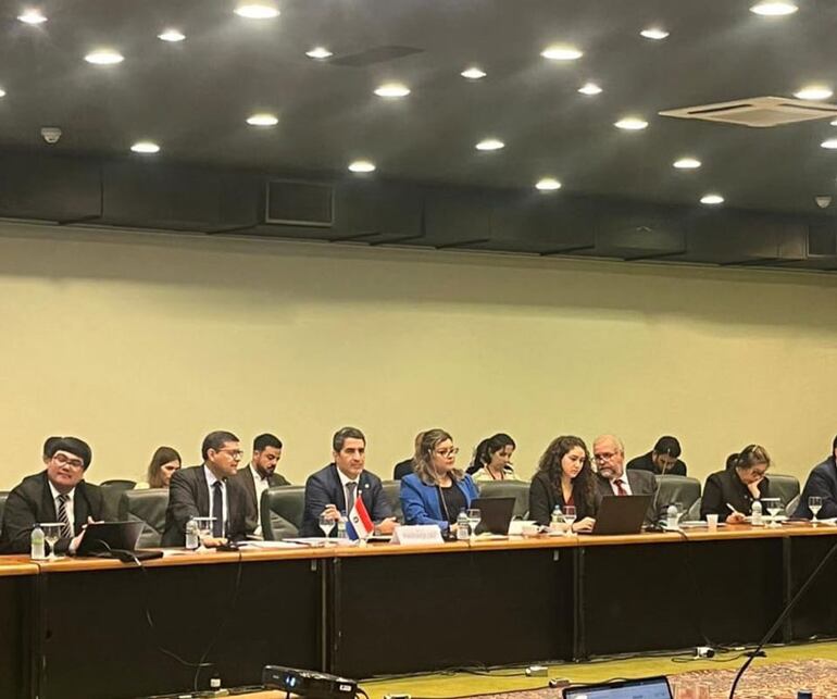 Parte de la delegación paraguaya, en  la XXII Reunión del Grupo de Relacionamiento Externo del Mercosur (GRELEX) en la ciudad de Brasilia.