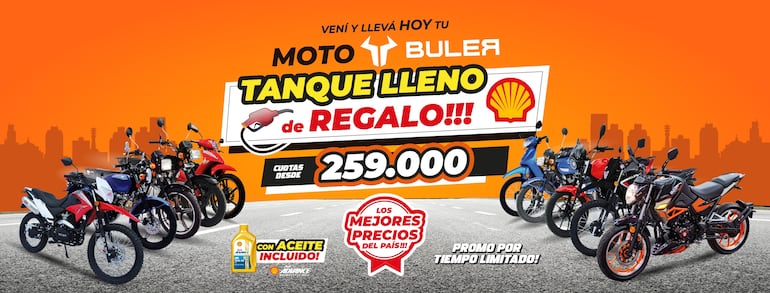 Tanque lleno de regalo llevan los clientes de Bristol que compren una moto Buler.