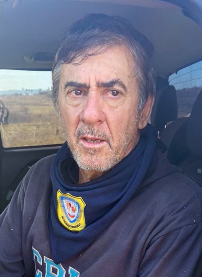 Luis Carlos Tamiozzo, cuando fue localizado por la Policía.