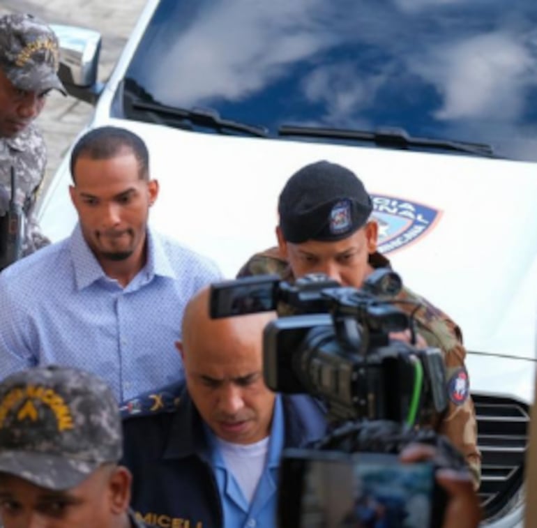 Wander Franco, de 22 años, detenido por la Unidad de Atención a Víctimas de Violencia de Género de Puerto Plata.