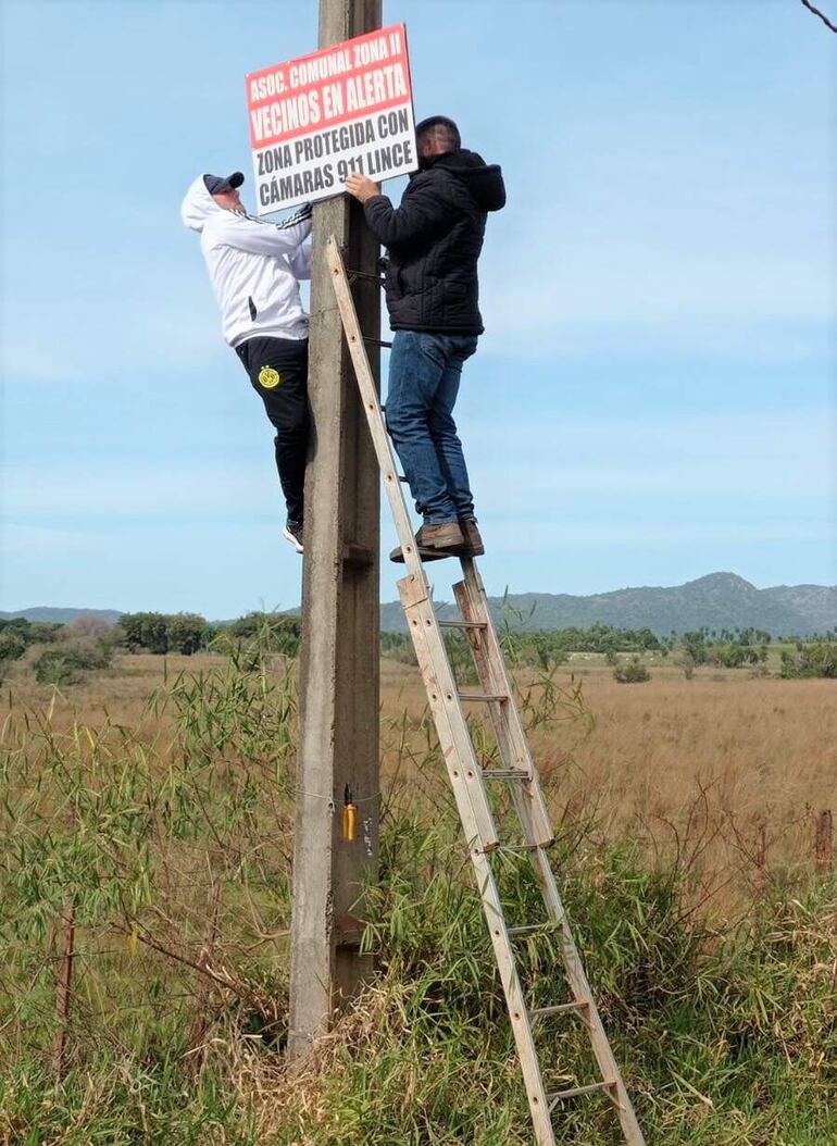 En la compañía Calixtro de Carapeguá los pobladores se organizan para ahuyentar a cuatreros.