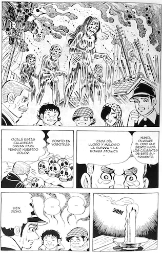 Hadashi no Gen, (conocida en español como Pies descalzos y en inglés como Barefoot Gen), relata las desventuras de Gen Nakaoka en la Hiroshima arrasada por la bomba atómica y sus siniestras secuelas.