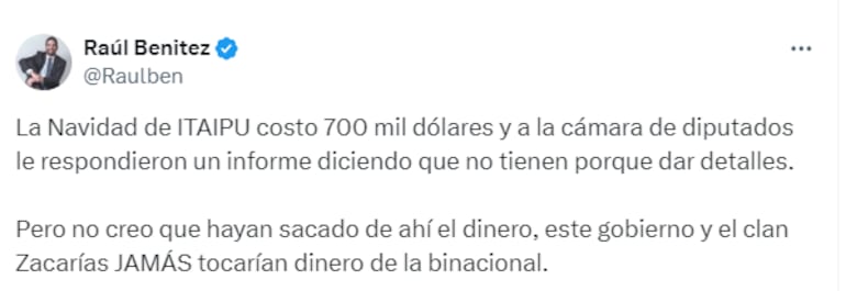 Raúl Benítez sobre de donde habría provenido el dinero regalado a los presidentes de seccional.