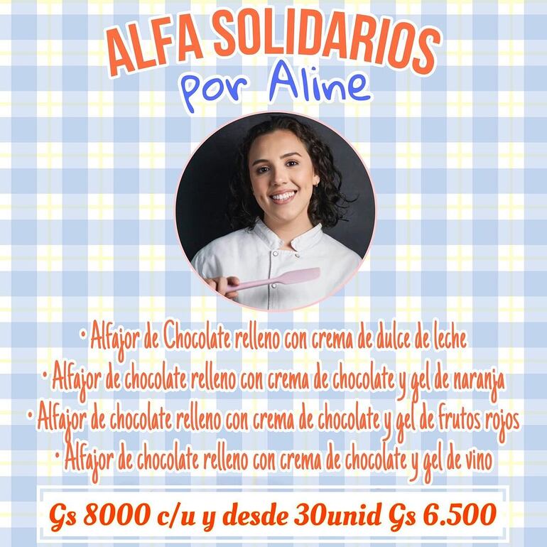 Alfajores solidarios para pagar tratamiento de Aline.