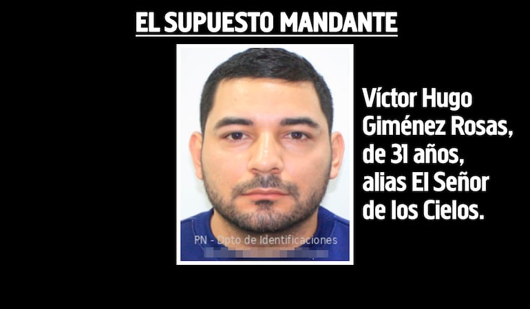 Víctor Hugo Giménez Rosas, alias El Señor de los Cielos, posible mandante del sicariato en Capiatá.