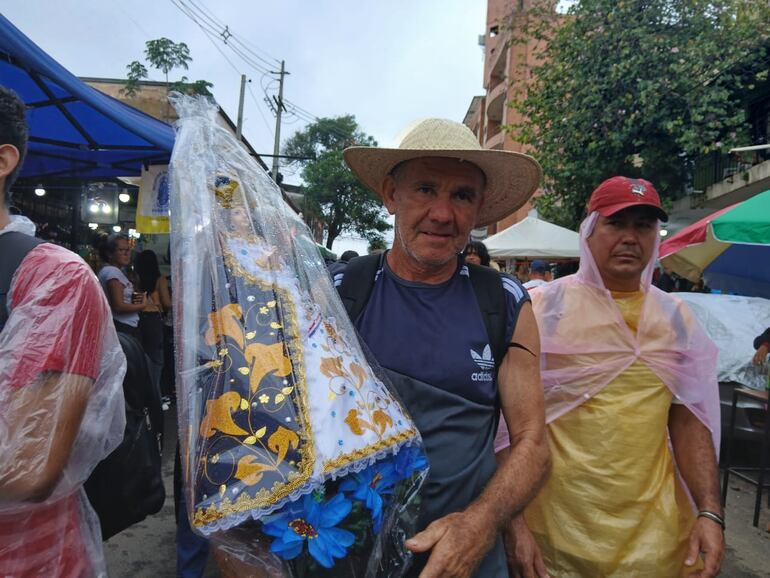 Sixto Villar, hizo su peregrinación desde Curuguaty.