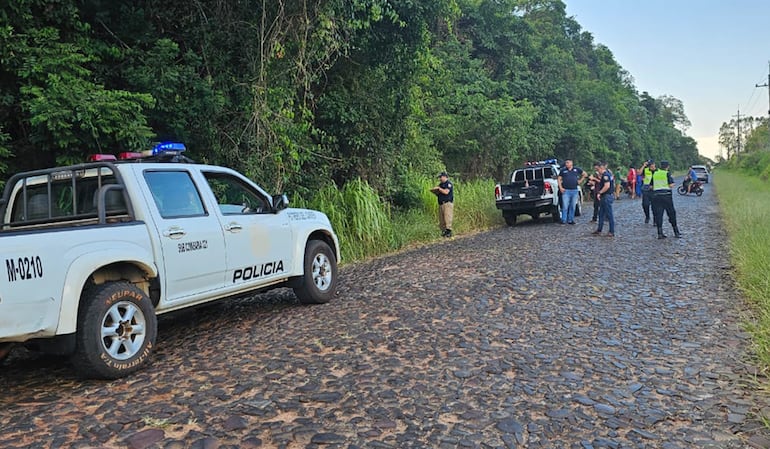 El homicidio fue descubierto en el camino que une las compañías Planta Urbana y Carlos Pfannl del distrito de Independencia, departamento de Guairá.