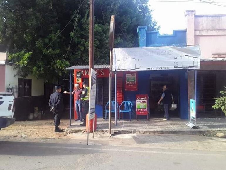 La casa de cambios ubicada en el barrio Centro de Paraguarí, cuyo propietario fue víctima de lesión y tentativa de hurto agravado.