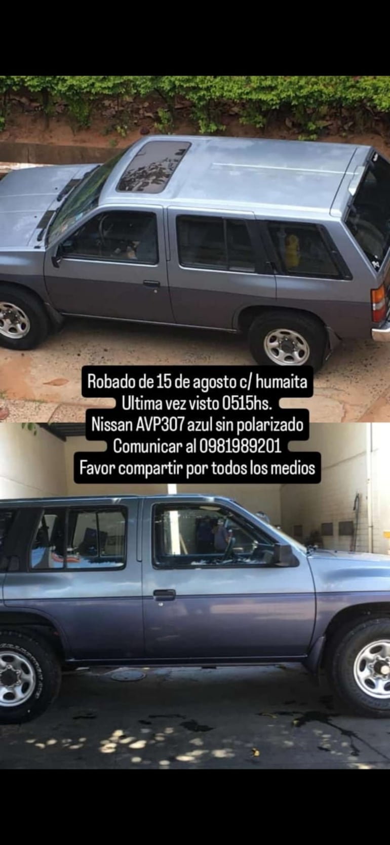 Un hombre denunció el robo de su camioneta en pleno microcentro de Asunción