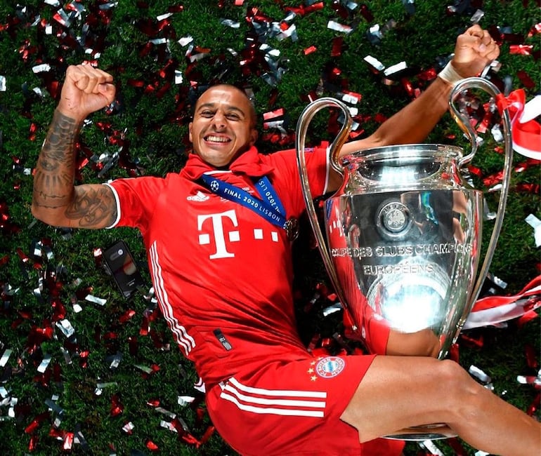 Thiago Alcántara ganó la Champions League con el Barcelona (2011) y el Bayern Munich (2020).