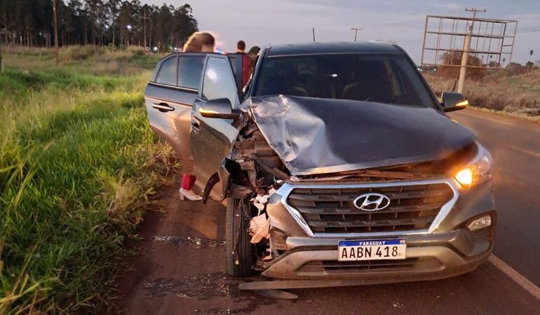 La camioneta implicada en el percance fatal.