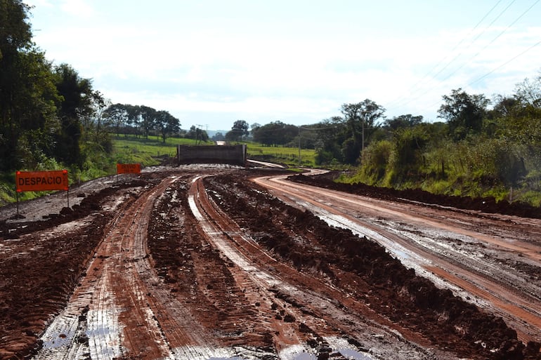 La zona critica en el tramo Abai-Taruma-Tuna donde se está construyendo un puente que lleva atrasado 14 meses.