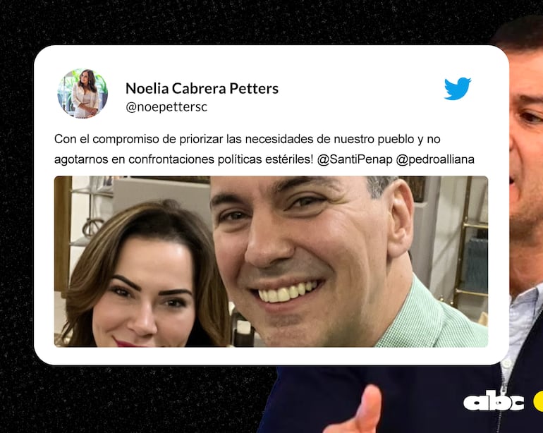 Noelia Cabrera, anunciando que acompañaría a Silvio "Beto" Ovelar.