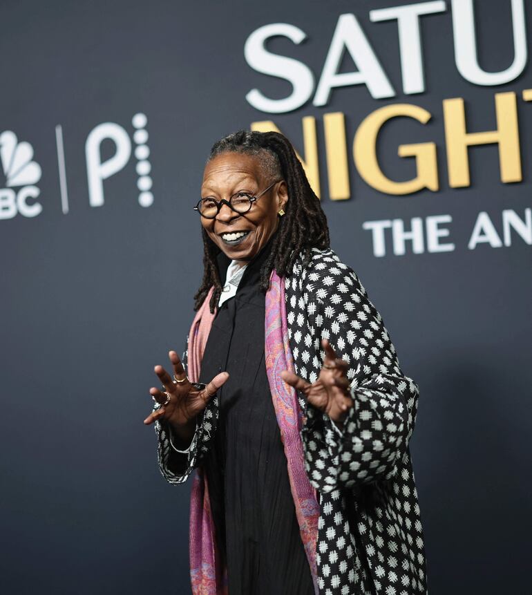 Whoopi Goldberg no faltó a la gala por las cinco décadas del programa televisivo “Saturday Night Live”. (Dimitrios Kambouris/Getty Images/AFP)

