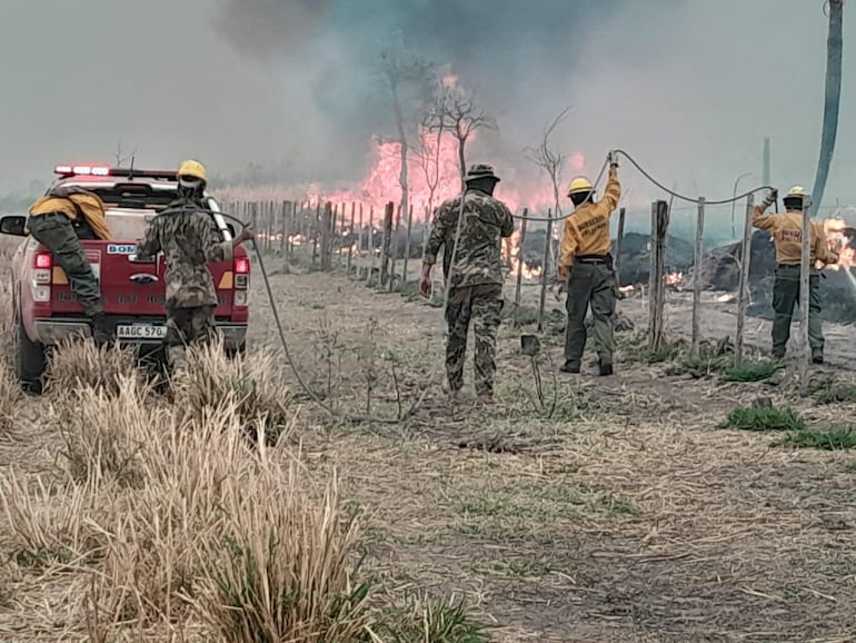 Incendio en el Chaco. Imagen del pasado 12 de septiembre. 