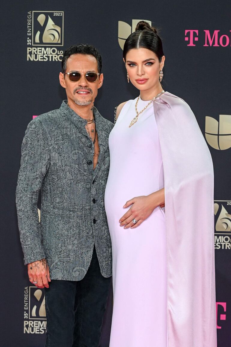 El cantante Marc Anthony y nuestra compatriota Nadia Ferreira aguardaban ansiosos y felices a su bebé. El orgulloso papá, en el Día del Padre, contó que su séptimo hijo ya llegó al mundo. (EFE/Giorgio Viera)
