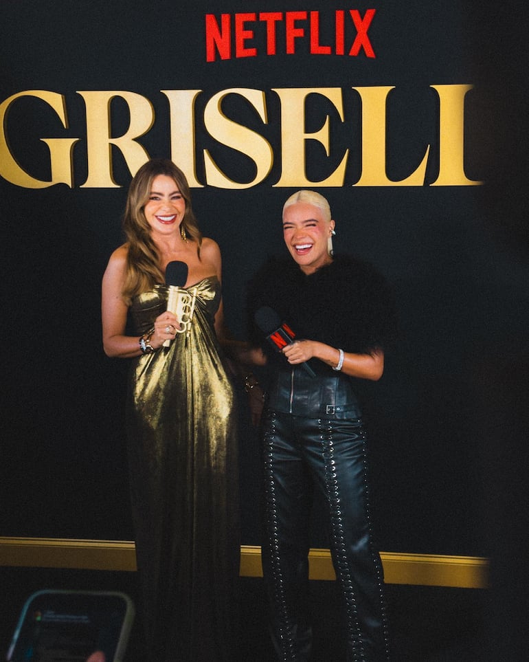 Sofía Vergara y Karol G, dos diosas juntas en la premier de "Griselda" en Miami. (Instagram/Karol G)