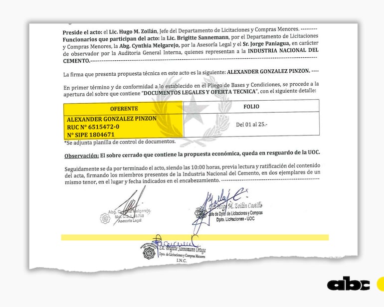 El consultor colombiano Alexander González Pinzón fue el único oferente del llamado de la INC para la Contratación de Servicio de Consultoría Técnica en Gestión de Proyectos (ID 443.131).