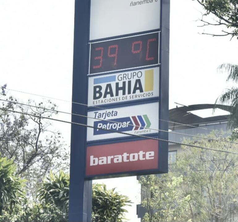 Altas temperaturas registradas en los últimos días.