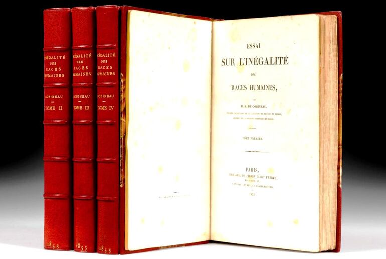 Joseph-Arthur de Gobineau, "Essai sur l’inégalité des races humaines", París, Librairie De Firmin Didot Frères, 1853-1855.