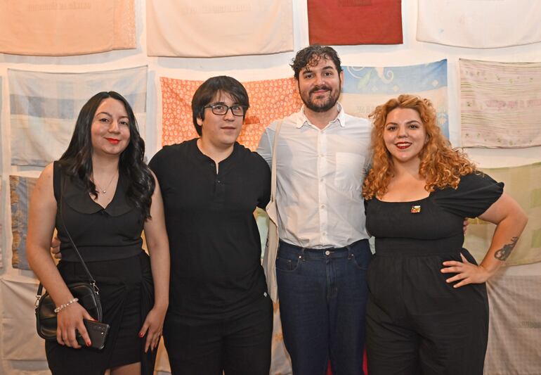 María José Fiorio, Ángel Barreto, Nicolás Zárate Denis y Jazmín Cebé.