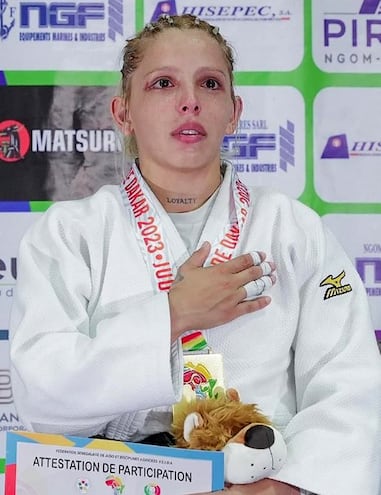 Gabriela Narváez se colgó bronde en la Copa Africana.