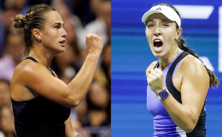 La bielorrusa Aryna Sabalenka (i) y la local Jessica Pegula protagonizarán la final del US Open. EFE