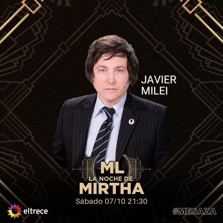 Javier Milei estará en la mesaza de Mirtha Legrand. (Instagram/Mirtha Legrand)