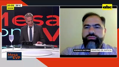 Rodrigo Nicora, ministro del Interior en Mesa con Enrique Vargas Peña