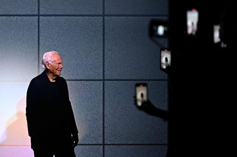 El diseñador de moda italiano, Giorgio Armani.