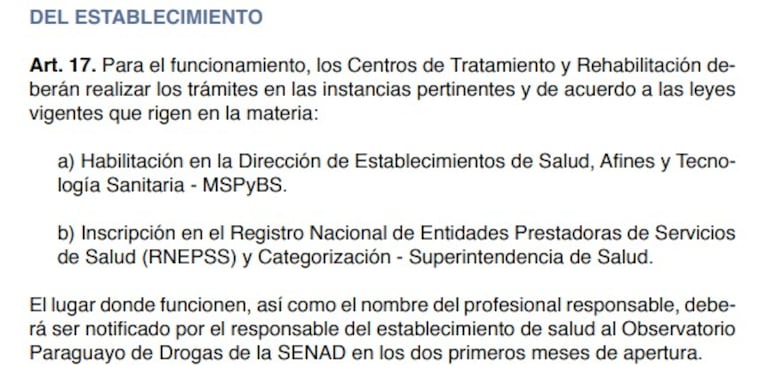 Salud Pública dice que a meses de ser habilitados deben reportar al Observatorio  Paraguayo de Drogas.