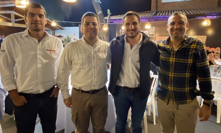 Renato Paredes, Gualberto Yegros, Amín Daher y Omar Daher.