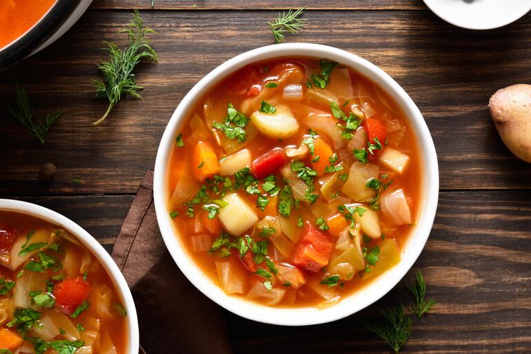 Sopa de verduras.