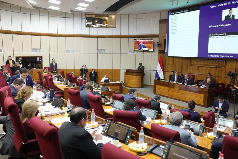 Senadores de varios sectores homenajearon al periodista Pablo Medina.