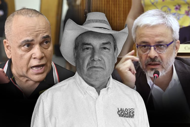 Imagen ilustrativa: el senador Basilio "Bachi" Núñez (i), el fallecido diputado Eulalio "Lalo" Gomes (c) y el exsenador Jorge Querey (d).