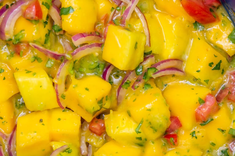 Ceviche de mango.