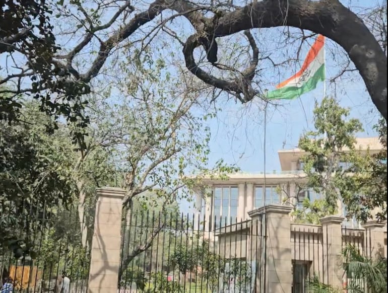 Palacio del Ministerio de Exteriores de la India, en Nueva Delhi.