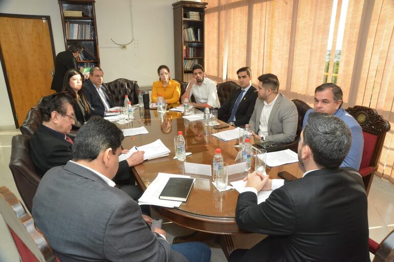 Primera reunión de la mesa directiva de la Cámara Diputados. Antes de ingresar, Rodrigo Blanco cuestionó posible copamiento de la ANR en el JEM.