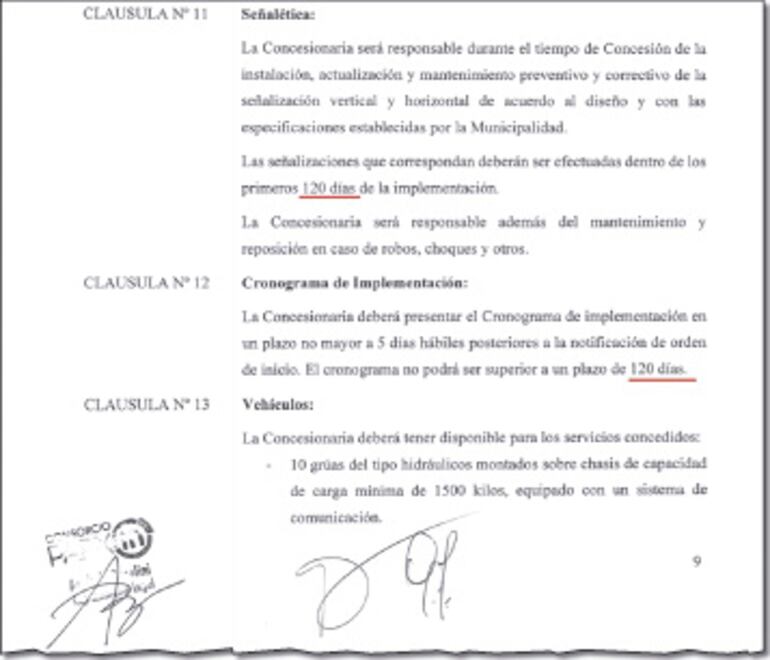 En la adenda del contrato se estipulan 120 días para que se cumpla la implementación.