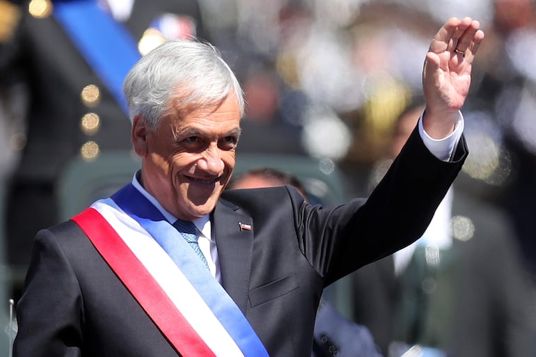 Fotografía de archivo fechada el 11 de marzo de 2018 del expresidente chileno Sebastián Piñera (2010-2014, 2018-2022) durante su investidura para su segundo mandato, en Valparaíso (Chile).